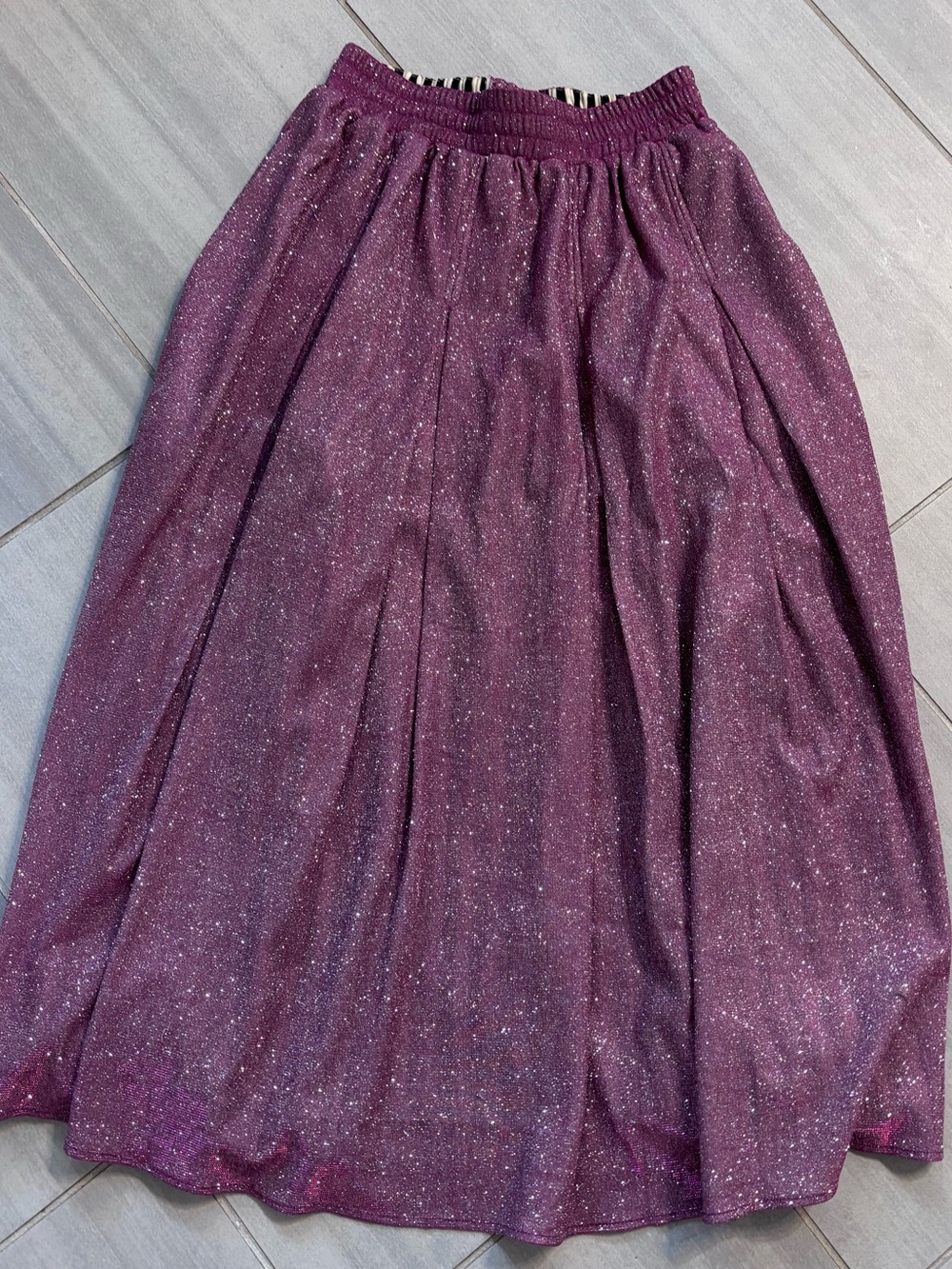 BURU pink shimmer midi skirt - M